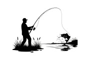 Fishing Silhouette Vector Bundle, an Illustration by hafijul (Thumbnail 51 of 51)