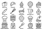 42 Home Bakery Outline Icons, an Outline Icon by adenpinkstore (Thumbnail 1 of 9)