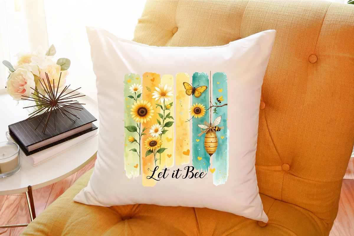 Let It Bee Positivity PNG Spring Sum, an Illustration by Sublimation Artist (Photo 6 of 9)