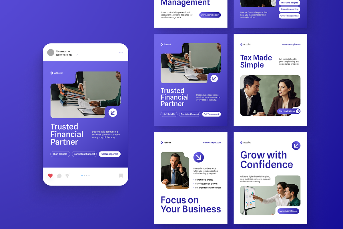 Accounting Service Instagram Post, a Social Media Template by Annora Studio (Photo 5 of 6)