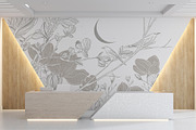 Hand Drawn Wallpaper Cherry Blossom, a Wallpaper Graphic by Nature.Of.Kate (Thumbnail 6 of 11)