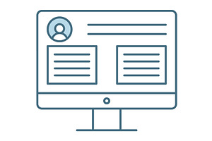 Resume cv on computer vector screen, a Finance Illustration by Sky Pics Studio