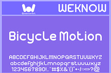 Bicycle Motion font