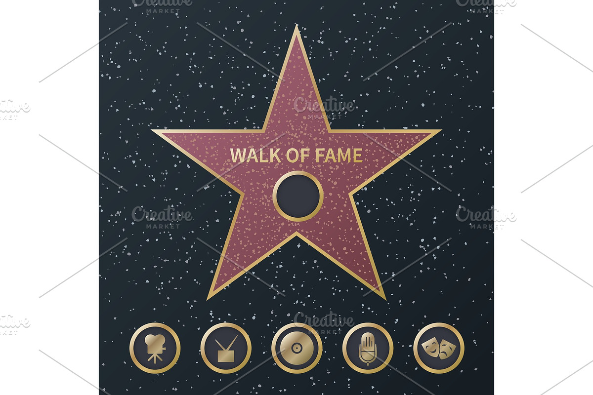 Hollywood fame star. Art and famous, an Illustration by YummyBuum