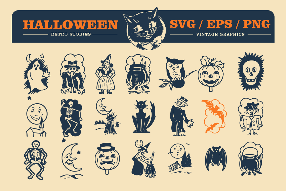 Creepy Stories: Halloween Graphics, a Seasonal Illustration by Retro Machine (Photo 11 of 14)