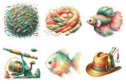 Watercolor Best Fishing Clipart, a Graphic by CitraGraphics (Thumbnail 2 of 4)