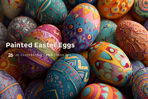 Painted Easter Eggs, a Background Photo by Picturesque Stories