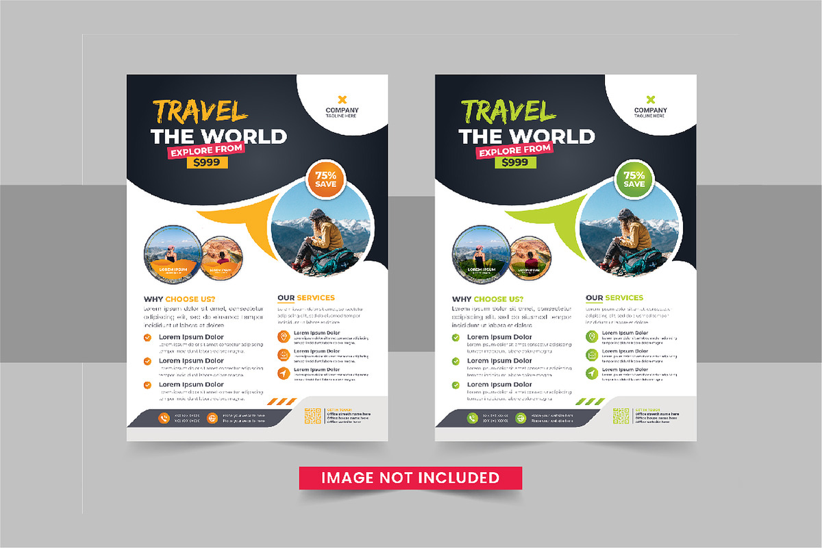 Travel Flyer Design, tour flyer set, a Flyer Template by Pavel_design (Photo 8 of 11)