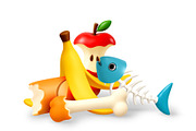 3D Food waste and leftovers, organic, a Food Illustration by Abscent (Thumbnail 3 of 3)