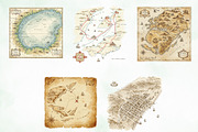 Old Maps Sublimation Clipart, an Illustration by Creative Art (Thumbnail 2 of 9)