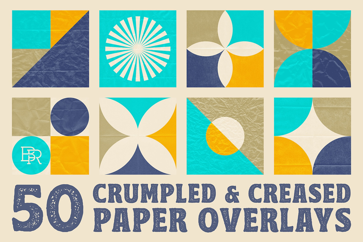 Crumpled & Creased Paper Overlays, a Texture Graphic by Brian Ritter Design (Photo 2 of 12)