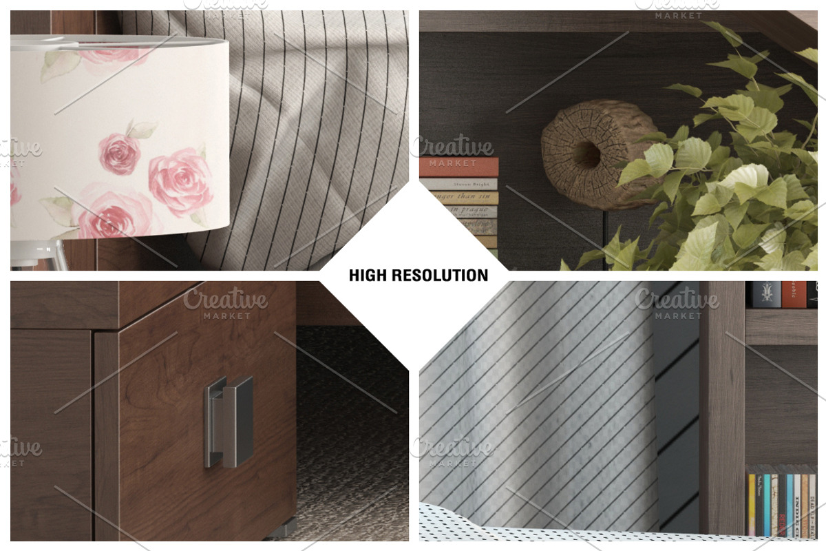 Curtain Bedroom Mock-up, a Household Mockup by IsometricWorld (Photo 4 of 5)