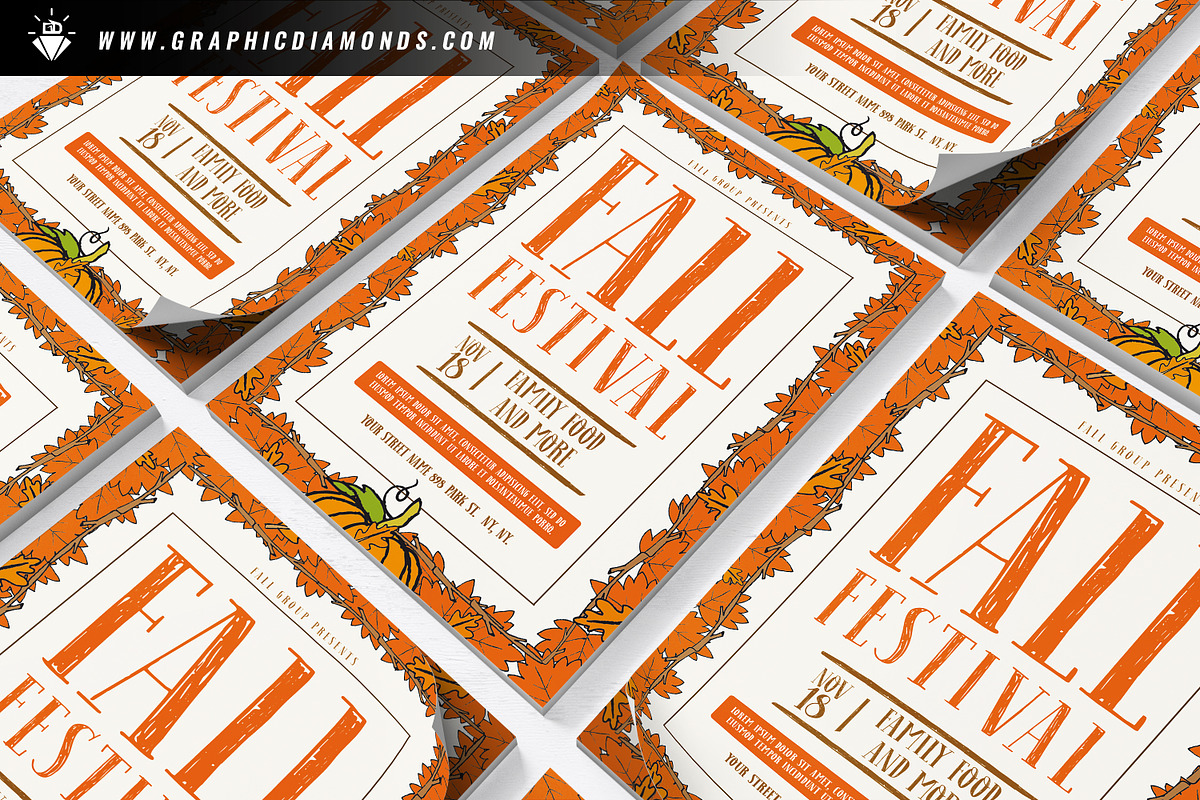 Fall Autumn Festival Flyer, a Flyer Template by GraphicDiamonds (Photo 5 of 6)