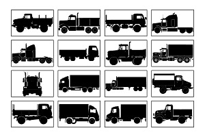 Camion  Silhouette Vector for T-Shir, a Transportation Illustration by Unique Design Team