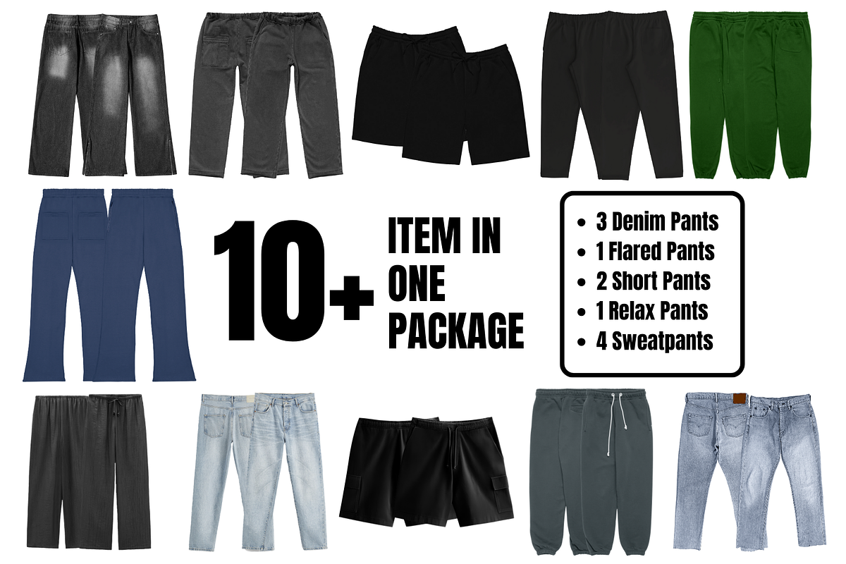 Pants Mockup Streetwear, a Bottom Mockup by NYCTHOPILIA STUDIO (Photo 3 of 8)