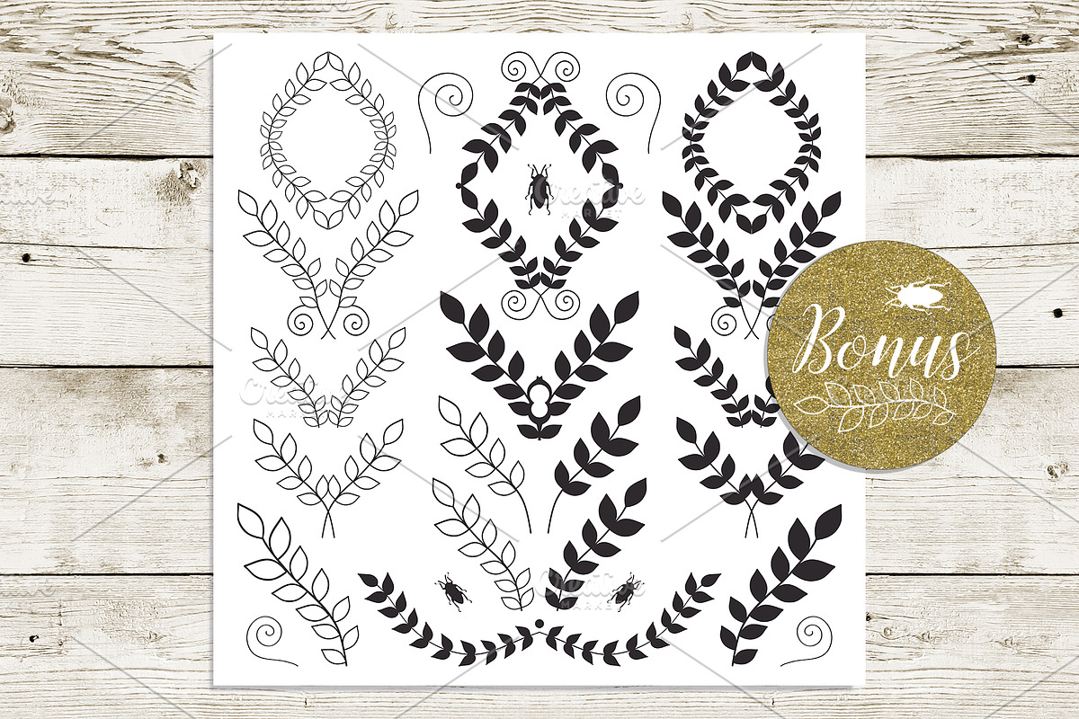 Garden trees sketches. Floral vector, a Decorative Illustration by Yevheniia (Photo 9 of 9)