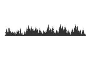 Fir trees silhouette, an Illustration by Things for designers
