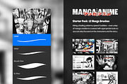 Manga Procreate Brushes Bundle, a Brush Add-On by brushapes.com (Thumbnail 2 of 26)