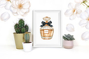 Vintage Perfume Watercolor Cliparts, a Person Illustration by NataliMiasStore (Thumbnail 3 of 3)