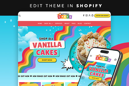 Kids Birthday Cake Shopify Theme, a Shopify Template by Template Twist Shop