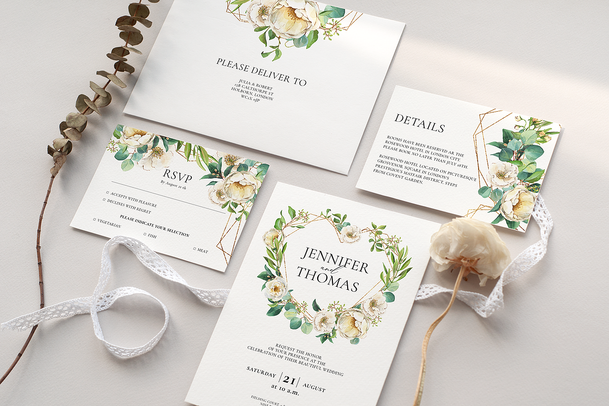 Lush flowers - Wedding Suite, an Invitation Template by Pamyatka Shop (Photo 2 of 6)