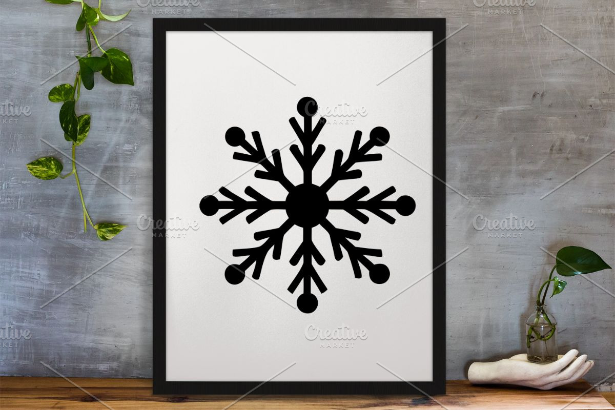 Snowflake Silhouette SVG, a Texture Illustration by newminddesign (Photo 3 of 3)