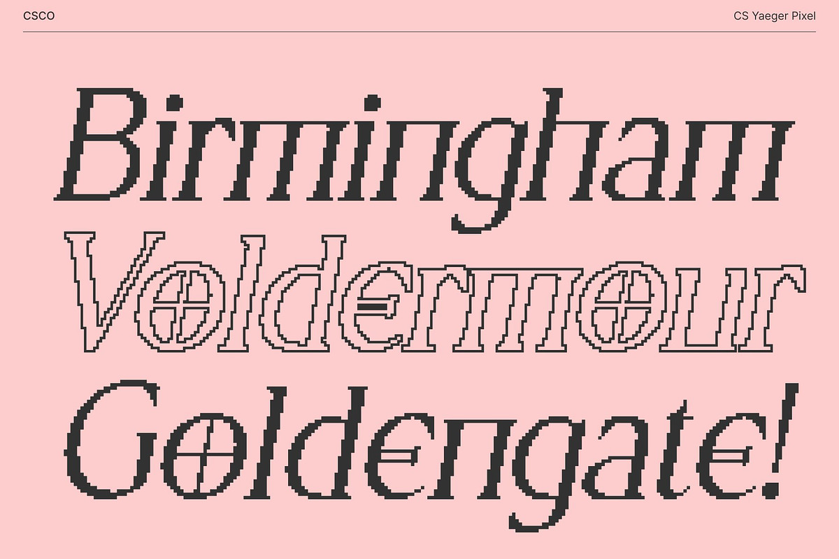 CS Yaeger Pixel, a Serif Font by Craft Supply Co. (Photo 6 of 8)