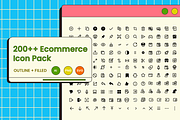 200++ Ecommerce Icon Pack, an Outline Icon by rikyrizaldy (Thumbnail 1 of 4)