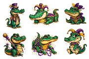 Mardi Gras Crocodile Clipart, an Illustration by Dream Creation (Thumbnail 5 of 6)