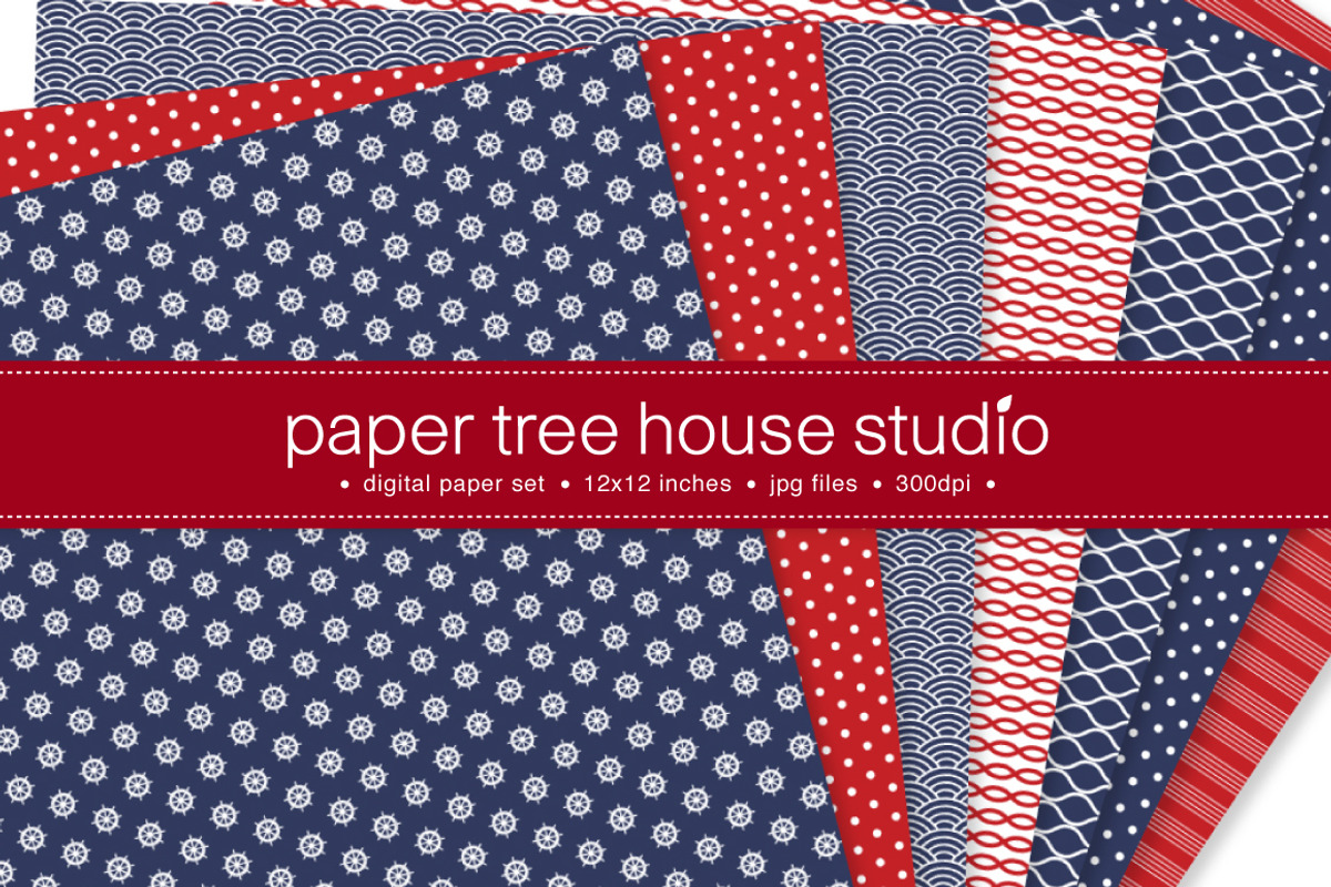 14 Red & Navy Nautical Designs preview 2