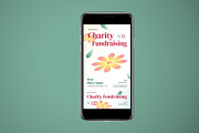 Floral Charity Fundraising Ticket, a Stationery Template by Neermana (Thumbnail 3 of 4)