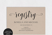 Registry Cards Editable SHR456, an Invitation Template by Shafura_Wedding (Thumbnail 2 of 5)