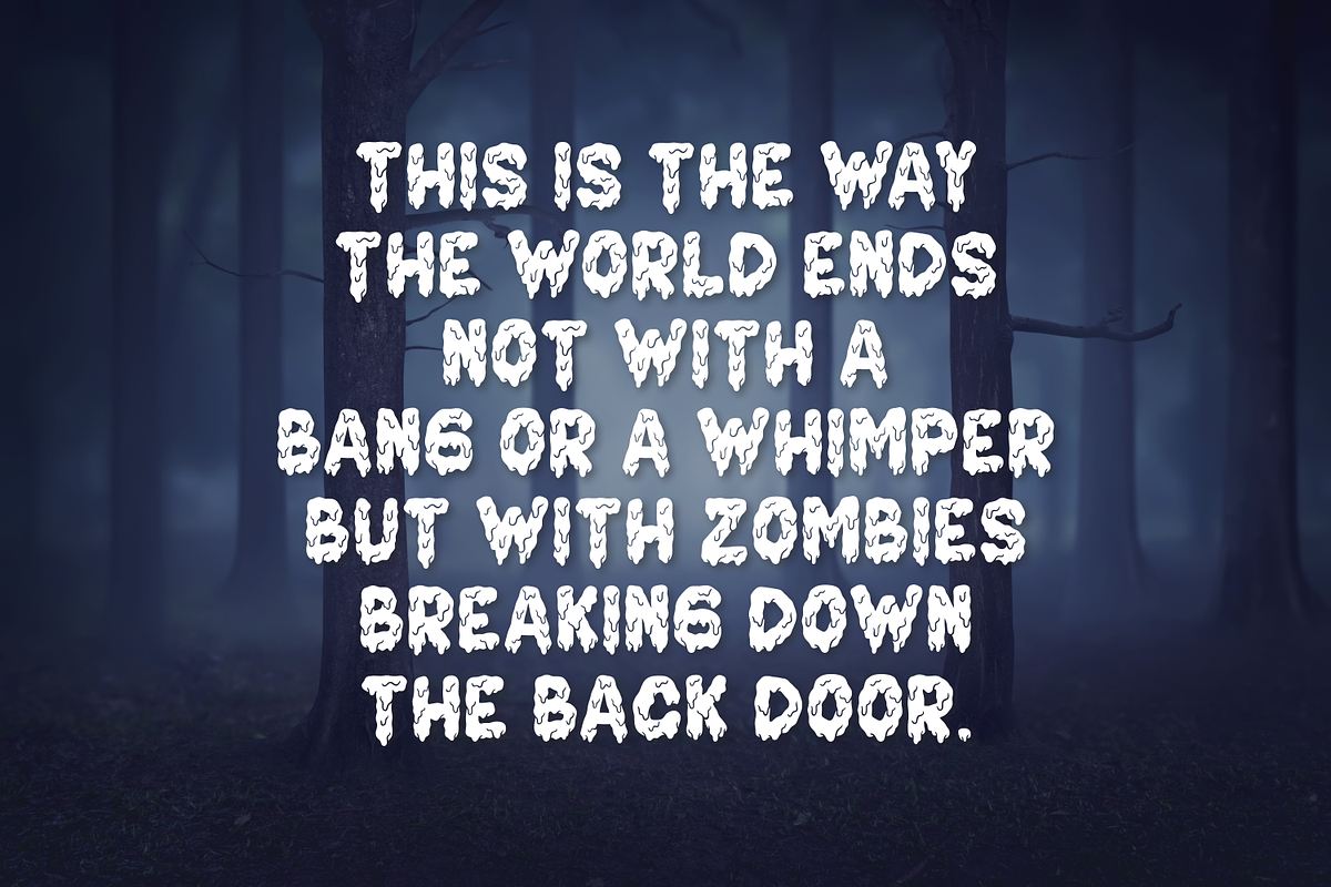 Cake Zombie, a Serif Font by Forberas Club (Photo 6 of 8)