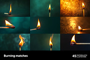 Burning matches. 45 images, an Object Illustration by Handmadefont (Thumbnail 6 of 11)