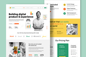 Digital Product Landing Page Design, a Landing Page Template by CreativeShaper
