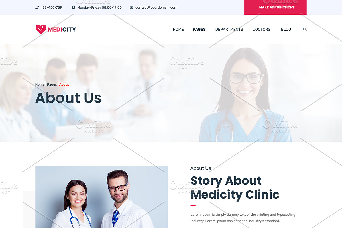 Medical & Health Website, a Landing Page Template by ArtifyWeb (Photo 4 of 16)