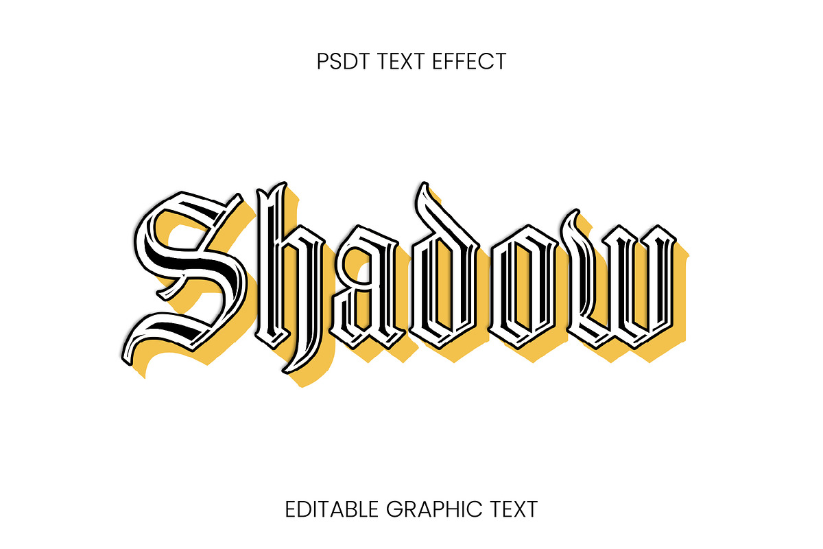 Gothic Offset Shadow Text Effect