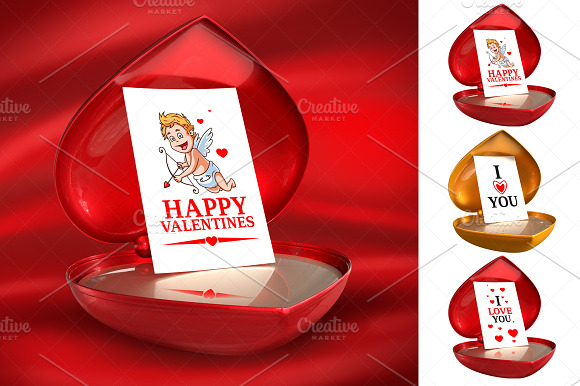 Heart Medallion 3D preview 2