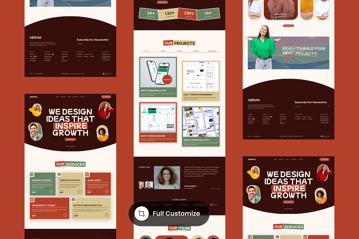 Vervia-Creative Agency Landing Page preview 3