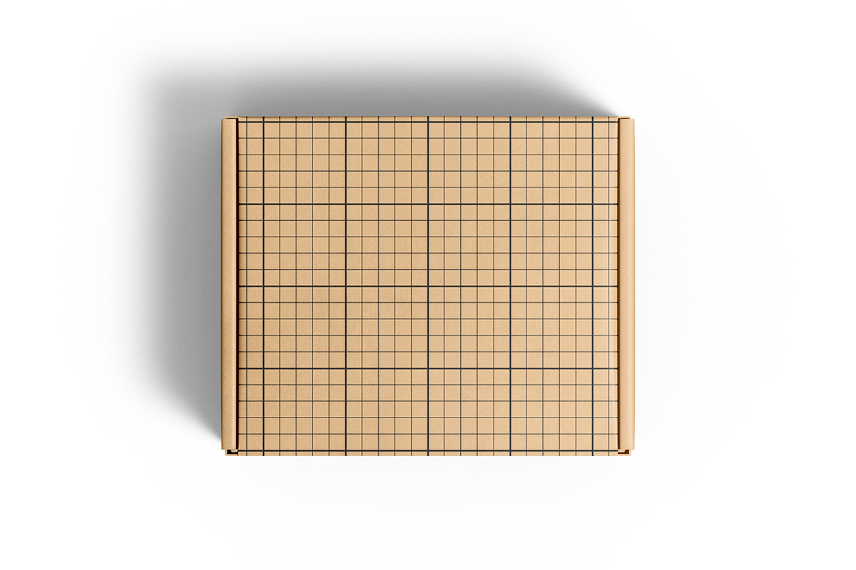Square Kraft Mailer Box Mockup Set, a Packaging Mockup by pixelmock (Photo 8 of 19)