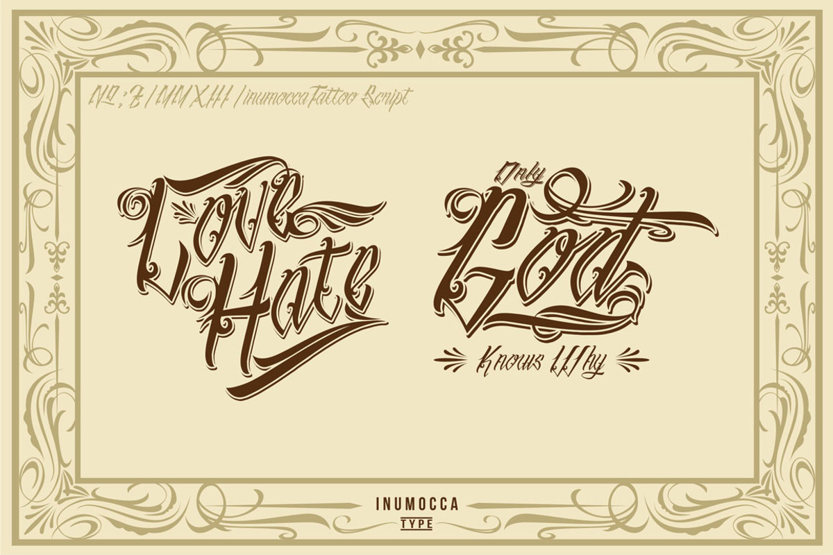 inuTattoo Script + Poster Vector preview 3