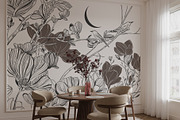 Hand Drawn Wallpaper Cherry Blossom, a Wallpaper Graphic by Nature.Of.Kate (Thumbnail 5 of 11)