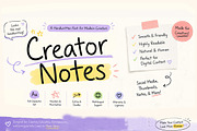 Creator Notes, a Handwritten Font by Art StoreID (Thumbnail 1 of 10)