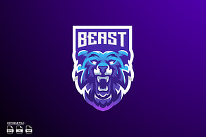 Bear Esport Mascot Logo Design, a Branding & Logo Template by LOGTURNAL