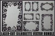 Floral Laser Cut Frame Bundle, an Illustration by Designs_River (Thumbnail 1 of 9)