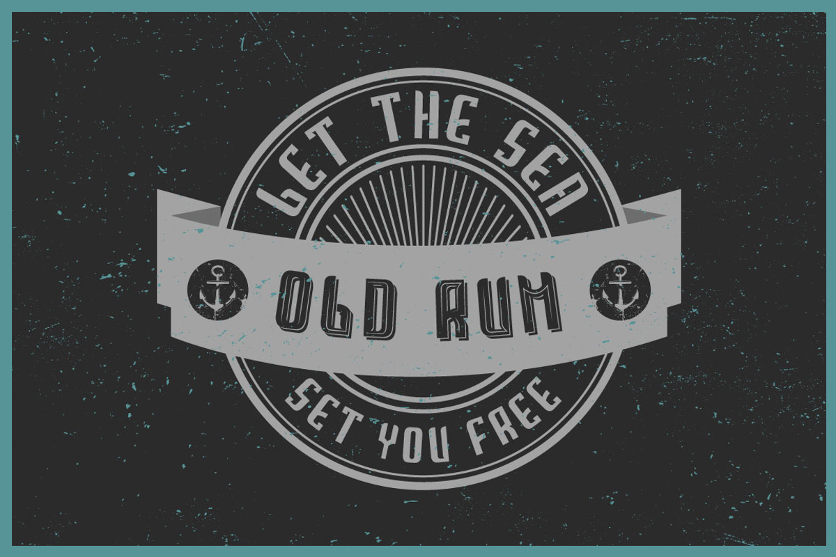 Handcrafted Marine Rum ladel font preview 3