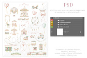 Amusement Park Watercolor Clipart, an Illustration by Alisles (Thumbnail 9 of 11)