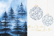 Cold winter.Watercolor Christmas Set, a Seasonal Illustration by Ooh Lily (Thumbnail 11 of 20)