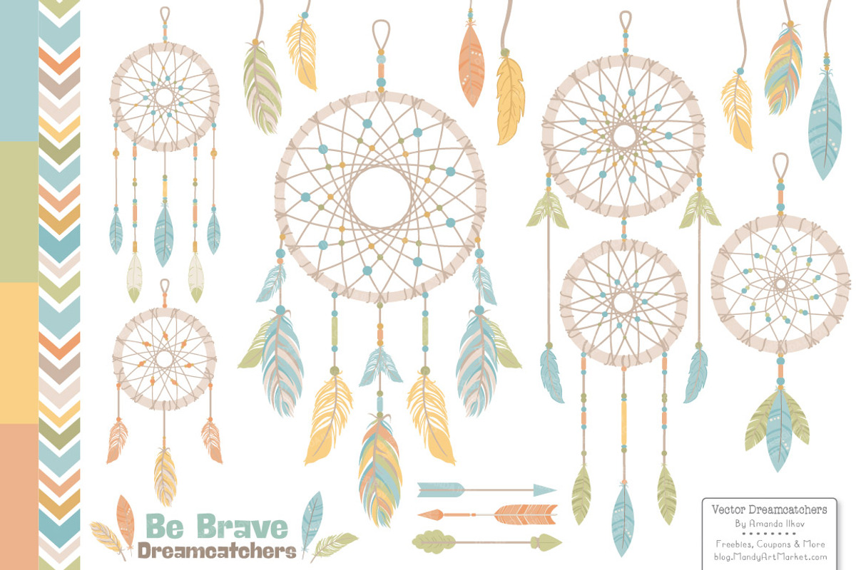 Vintage Dreamcatchers Clipart, an Illustration by Amanda Ilkov (Photo 1 of 4)