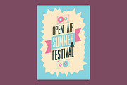 Summer open air vector poster set., a Seasonal Illustration by PoPaShop (Thumbnail 8 of 10)